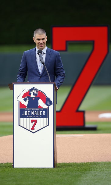 Twins hang Joe Mauer's No. 7 with other franchise greats